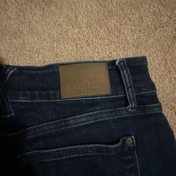 Judy Blue Wide Leg Dark Wash Jeans 15 (32 waist) - Picture 4 of 6